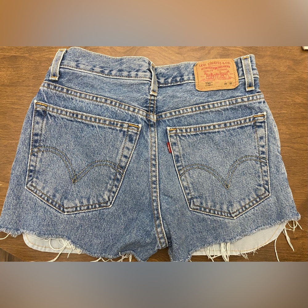 Levi's Blue Denim Cut-Off Jean Shorts